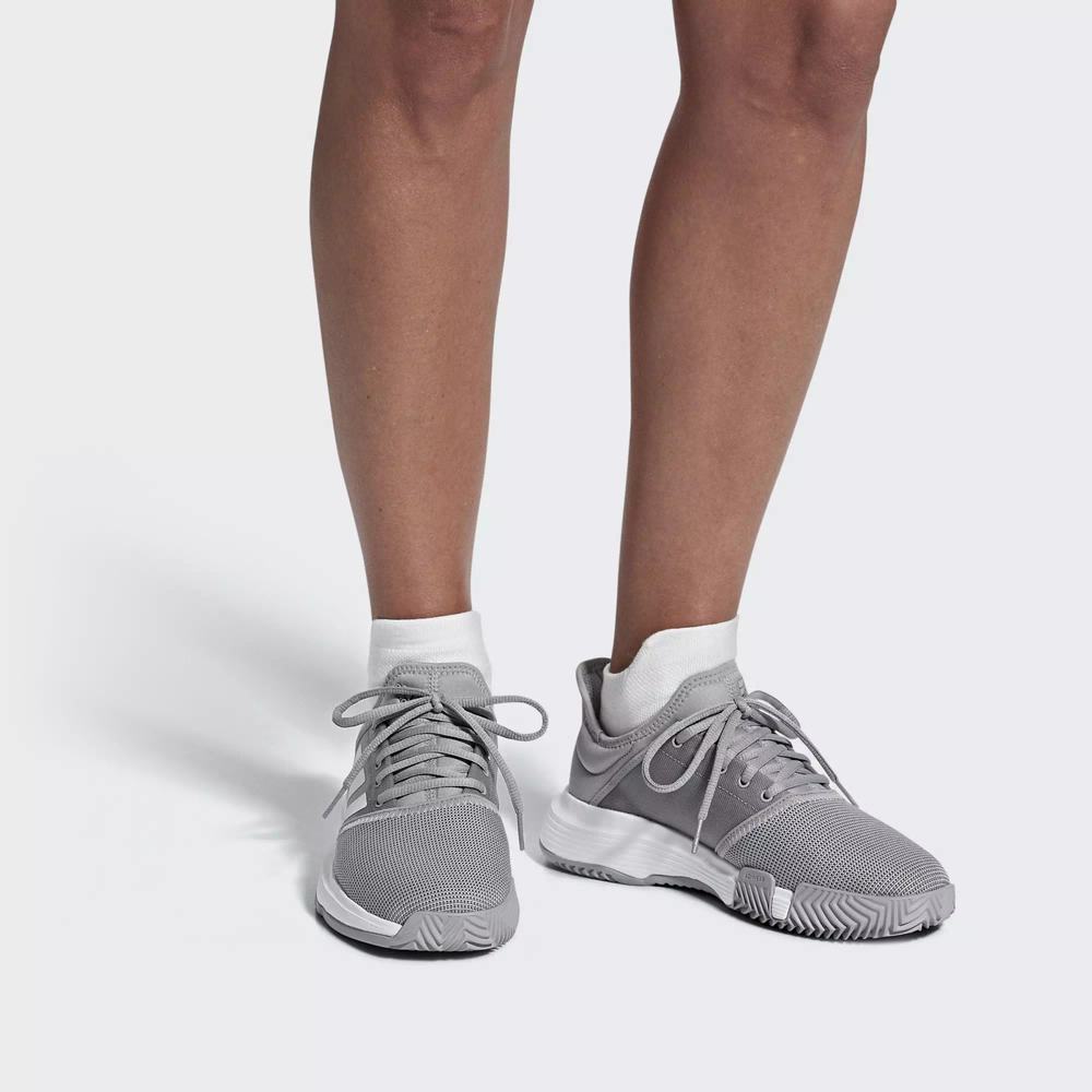 Adidas GameCourt Zapatillas De Tenis Grises Para Mujer (MX-52482)